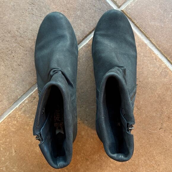 Mephisto Seddy Scrunchy Ankle Boots w Cuffs Matte Black Nubuck Leather size 9.5 - Picture 7 of 16